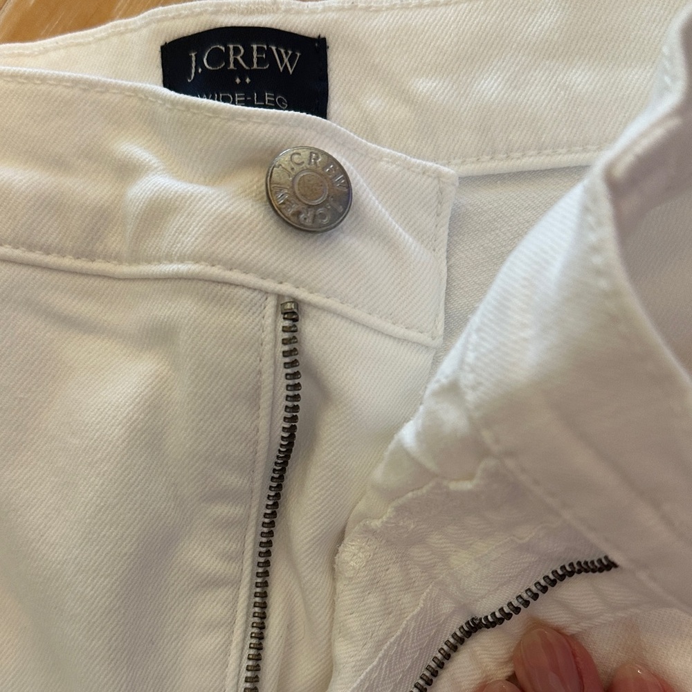 J. Crew White Wide-Leg Crop Jeans - Picture 6 of 6